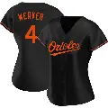 Women's No.4 Earl Weaver Baltimore Orioles Black Replica Alternate Jersey