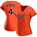 Women's No.4 Earl Weaver Baltimore Orioles Orange Replica Alternate Jersey