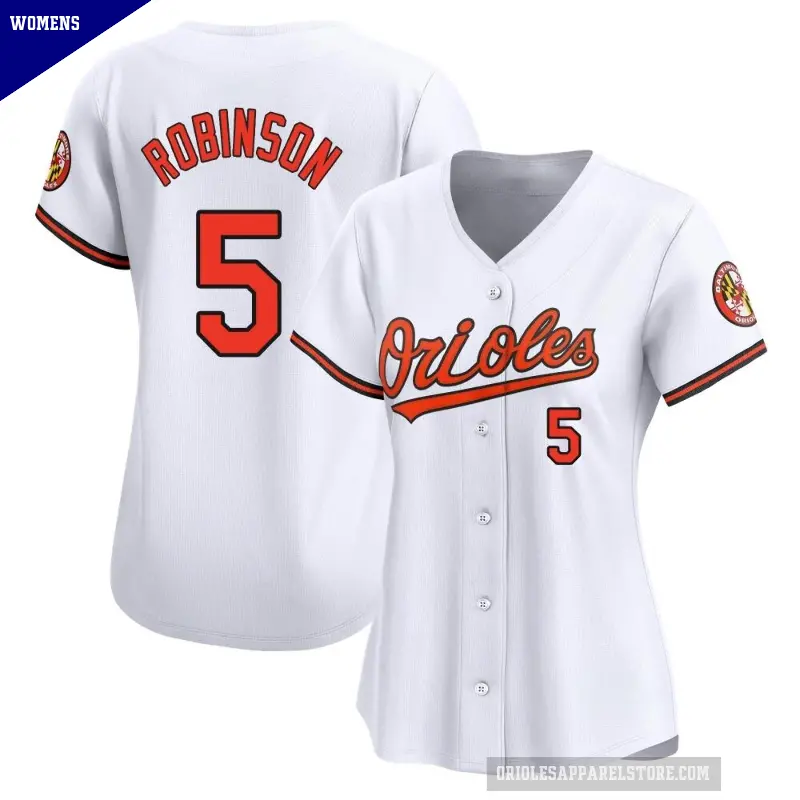 Women's No.5 Brooks Robinson Baltimore Orioles White Limited Home Jersey