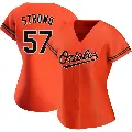 Women's No.57 Kade Strowd Baltimore Orioles Orange Replica Alternate Jersey