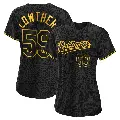 Women's No.59 Zac Lowther Baltimore Orioles Black Authentic Snake Skin City Jersey