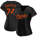 Women's No.74 Felix Bautista Baltimore Orioles Black Replica Alternate Jersey