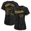 Women's No.83 Elvin Rodriguez Baltimore Orioles Black Authentic Snake Skin City Jersey
