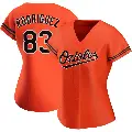 Women's No.83 Elvin Rodriguez Baltimore Orioles Orange Replica Alternate Jersey