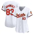 Women's No.83 Elvin Rodriguez Baltimore Orioles White Limited Home Jersey