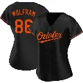 Women's No.86 Grant Wolfram Baltimore Orioles Black Replica Alternate Jersey