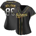 Women's No.86 Grant Wolfram Baltimore Orioles Gold Replica Black en Alternate Jersey