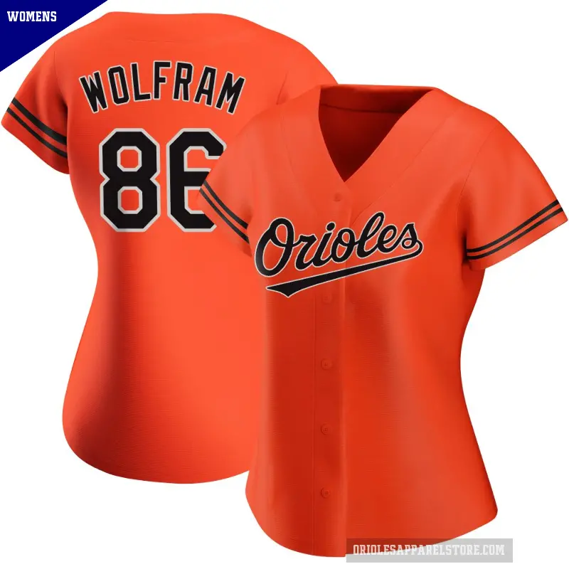 Women's No.86 Grant Wolfram Baltimore Orioles Orange Authentic Alternate Jersey