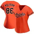 Women's No.86 Grant Wolfram Baltimore Orioles Orange Replica Alternate Jersey
