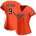 Women's No.9 Reggie Jackson Baltimore Orioles Orange Replica Alternate Jersey