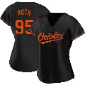 Women's No.95 Houston Roth Baltimore Orioles Black Authentic Alternate Jersey
