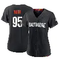 Women's No.95 Houston Roth Baltimore Orioles Black Replica 2023 City Connect Jersey