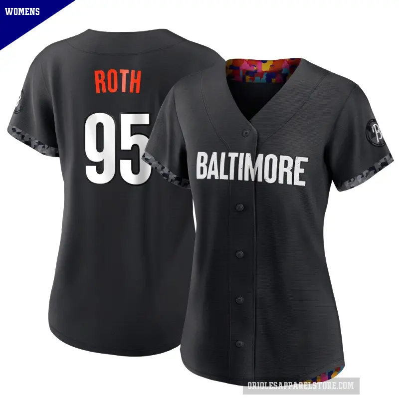 Women's No.95 Houston Roth Baltimore Orioles Black Replica 2023 City Connect Jersey