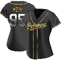 Women's No.95 Houston Roth Baltimore Orioles Gold Replica Black en Alternate Jersey