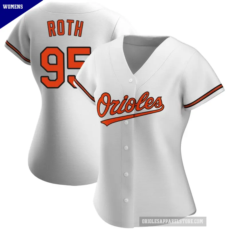 Women's No.95 Houston Roth Baltimore Orioles White Replica Home Jersey