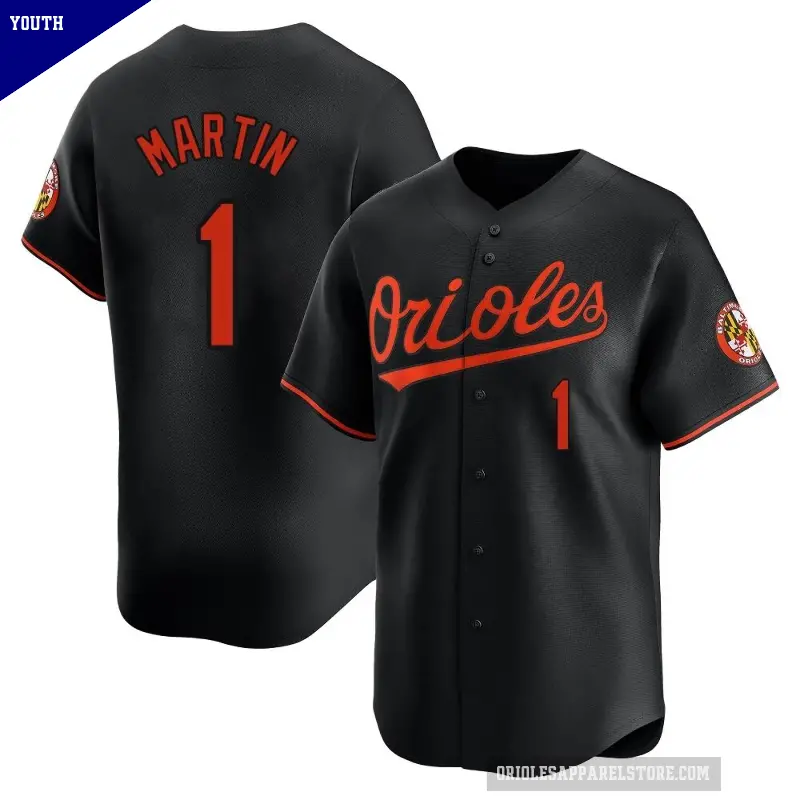 Youth No.1 Richie Martin Baltimore Orioles Black Limited Alternate Jersey