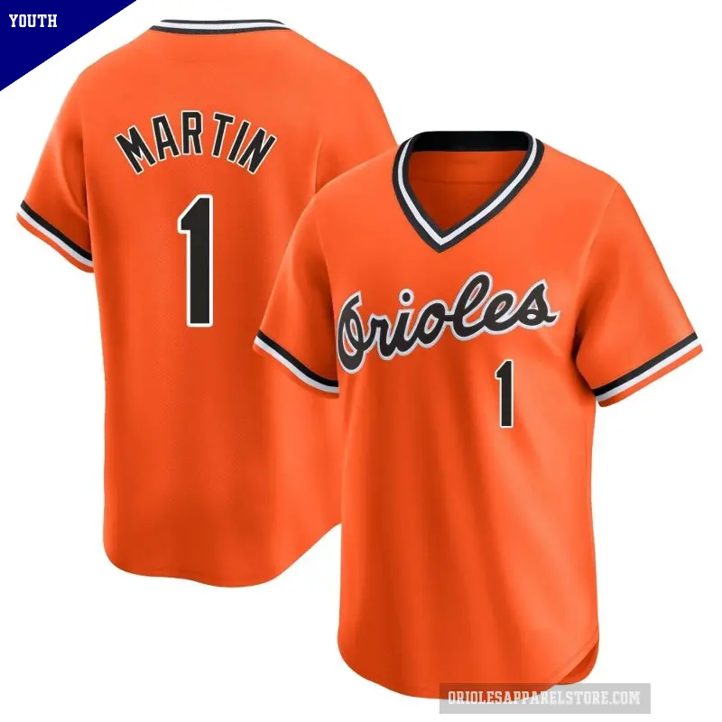 Youth No.1 Richie Martin Baltimore Orioles Orange Limited Cooperstown Collection Jersey