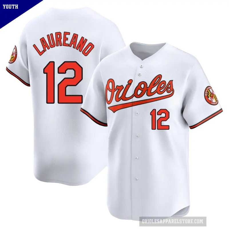 Youth No.12 Ramon Laureano Baltimore Orioles White Limited Home Jersey