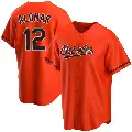 Youth No.12 Roberto Alomar Baltimore Orioles Orange Replica Alternate Jersey