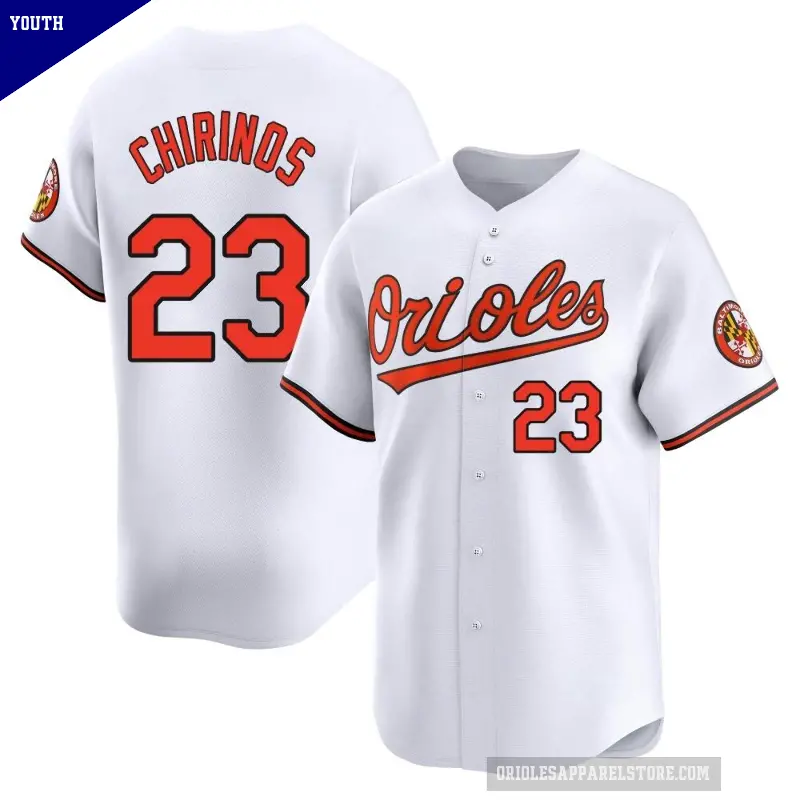 Youth No.23 Robinson Chirinos Baltimore Orioles White Limited Home Jersey
