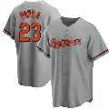Youth No.23 Terrin Vavra Baltimore Orioles Gray Replica Road Jersey