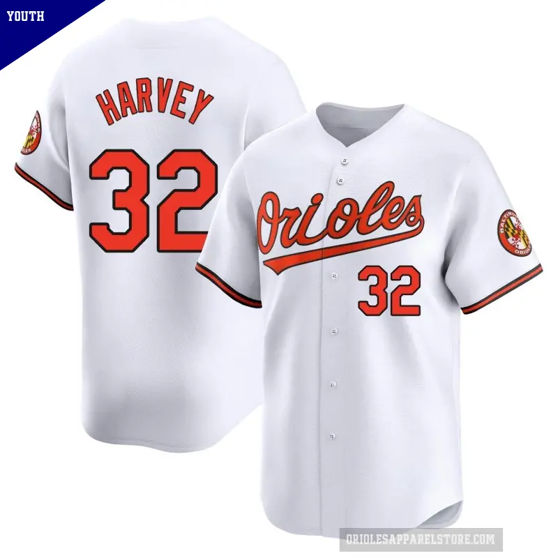 Youth No.32 Matt Harvey Baltimore Orioles White Limited Home Jersey