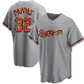 Youth No.32 Milt Pappas Baltimore Orioles Gray Replica Road Jersey