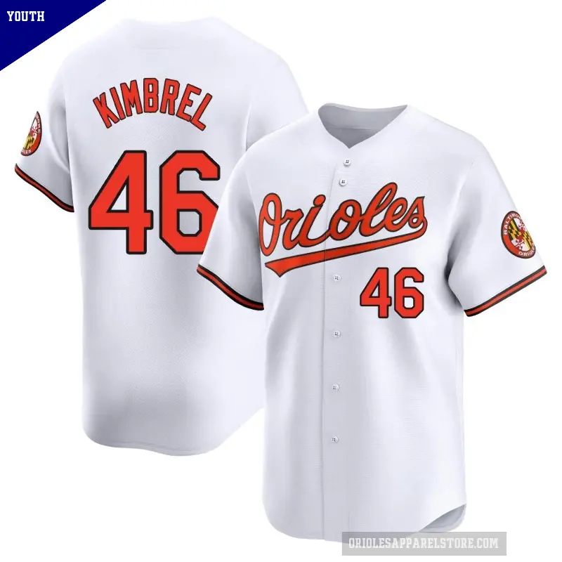 Youth No.46 Craig Kimbrel Baltimore Orioles White Limited Home Jersey