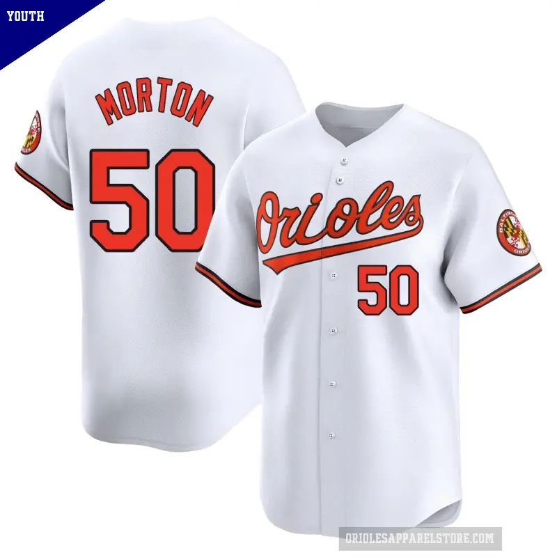 Youth No.50 Charlie Morton Baltimore Orioles White Limited Home Jersey