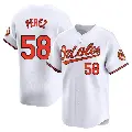 Youth No.58 Cionel Perez Baltimore Orioles White Limited Home Jersey