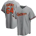 Youth No.64 Jayson Aquino Baltimore Orioles Gray Replica Road Jersey
