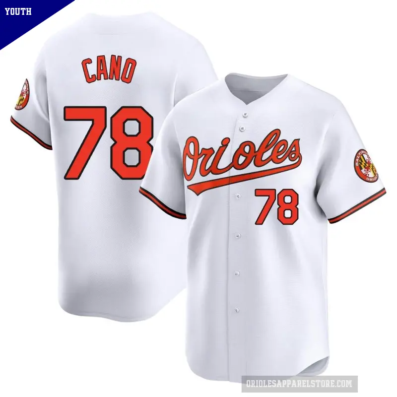 Youth No.78 Yennier Cano Baltimore Orioles White Limited Home Jersey