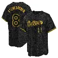 Youth No.8 Andy Etchebarren Baltimore Orioles Black Replica Snake Skin City Jersey
