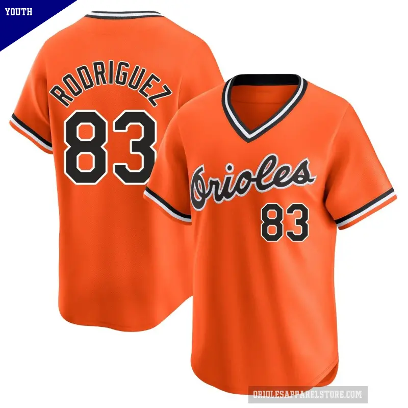 Youth No.83 Elvin Rodriguez Baltimore Orioles Orange Limited Cooperstown Collection Jersey