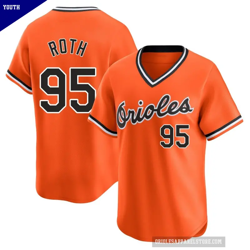 Youth No.95 Houston Roth Baltimore Orioles Orange Limited Cooperstown Collection Jersey
