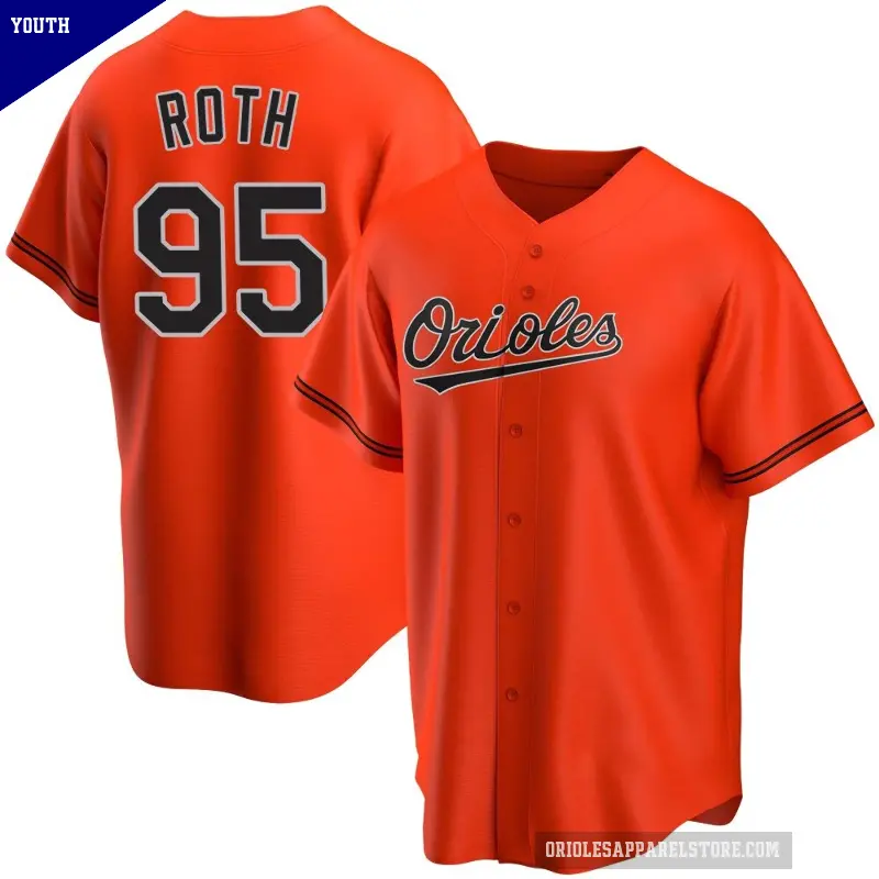 Youth No.95 Houston Roth Baltimore Orioles Orange Replica Alternate Jersey