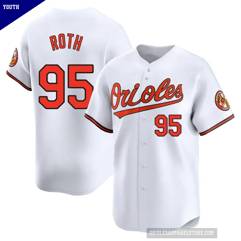 Youth No.95 Houston Roth Baltimore Orioles White Limited Home Jersey